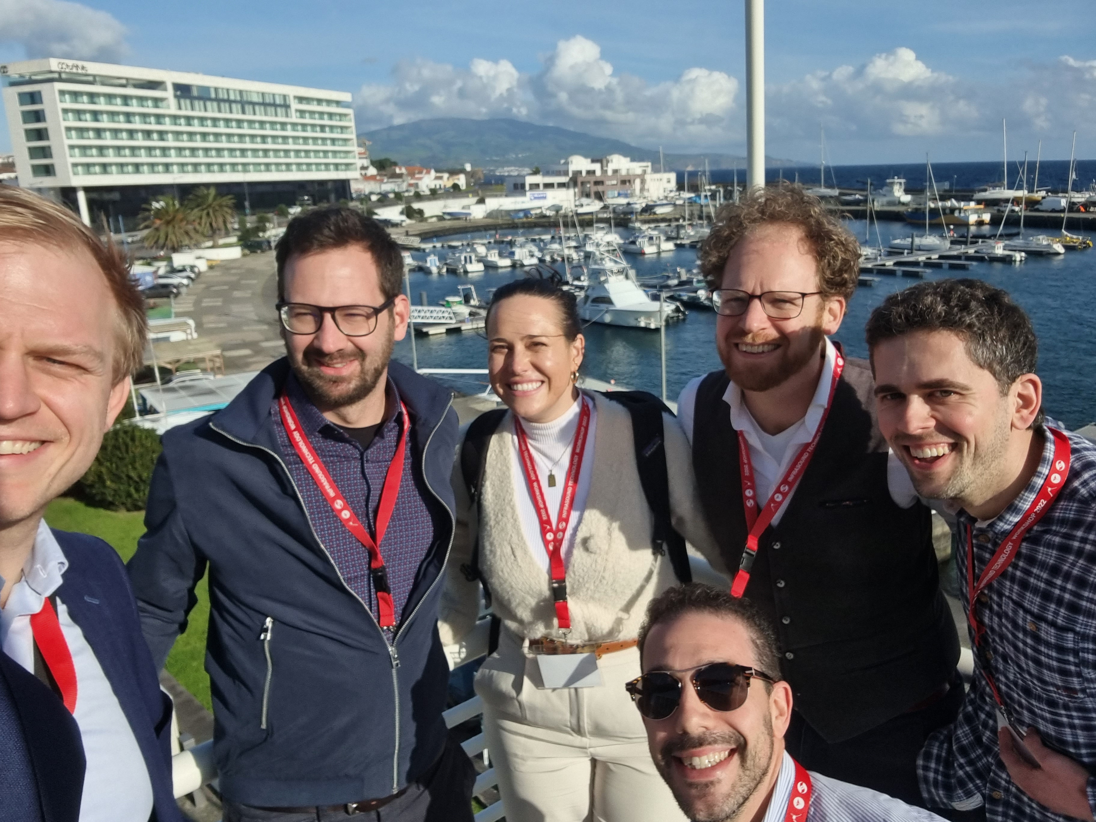 From the left: Jon Magnus Christensen (NORSAR), Peter Gaebler (BGR),  Fransiska Dannemann Dugick (Sandia), Jelle Assink (KNMI), Patrick Hupe (BGR), and David Applbaum (CTBTO) in the bottom corner.